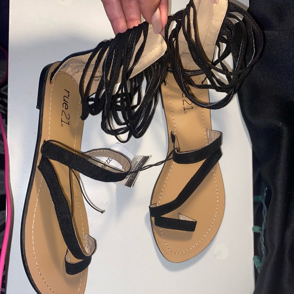 Black straps sandals